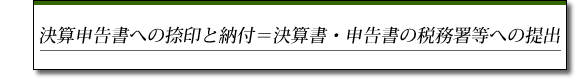 ①決算書の作成 ②申告書の作成